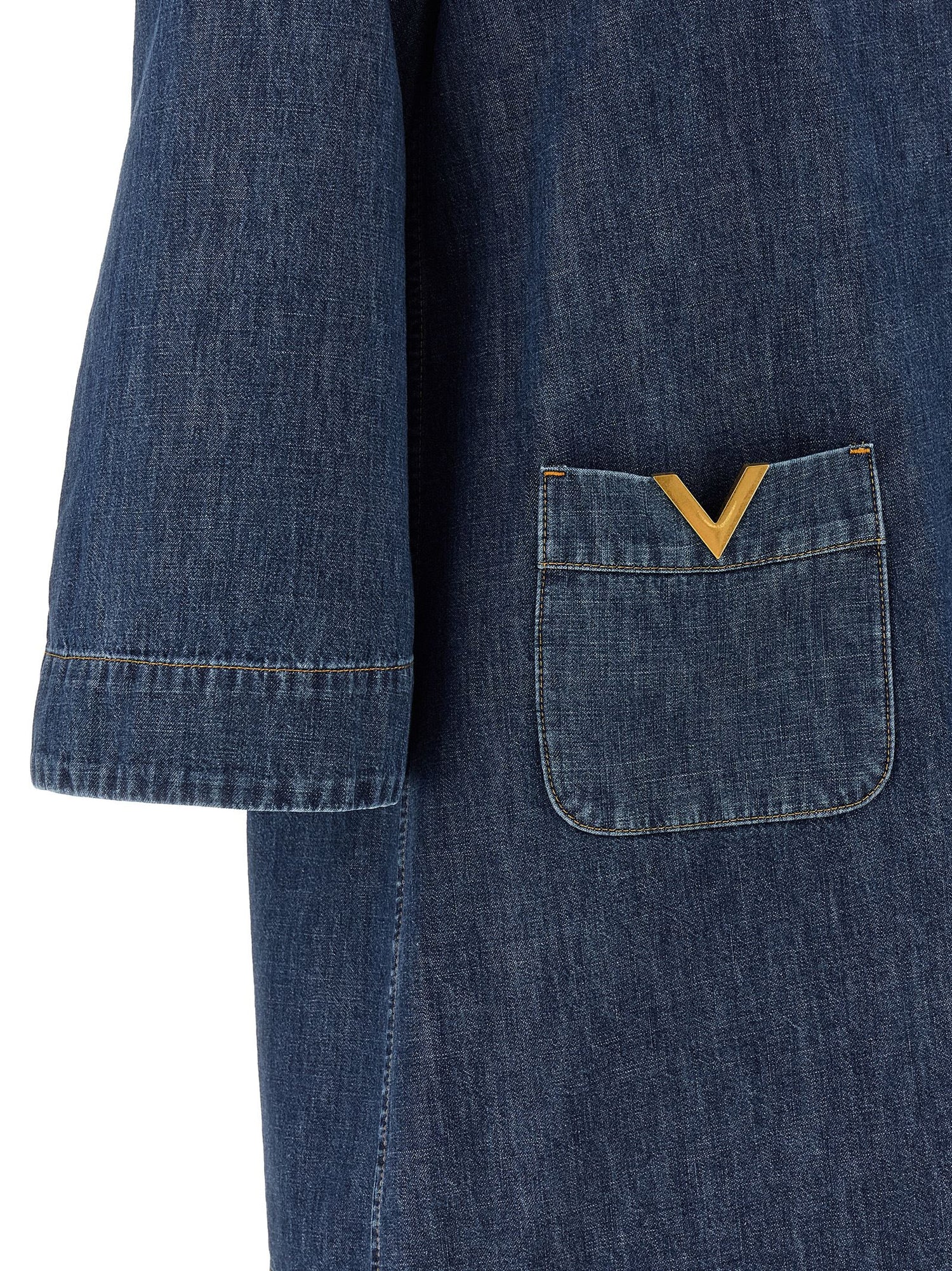 Valentino Garavani Vgold Dress Blue