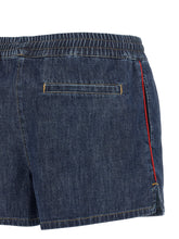 Valentino Garavani Chambray Denim Shorts Blue