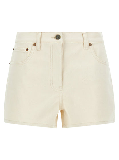 Valentino Garavani Vgold Shorts Beige