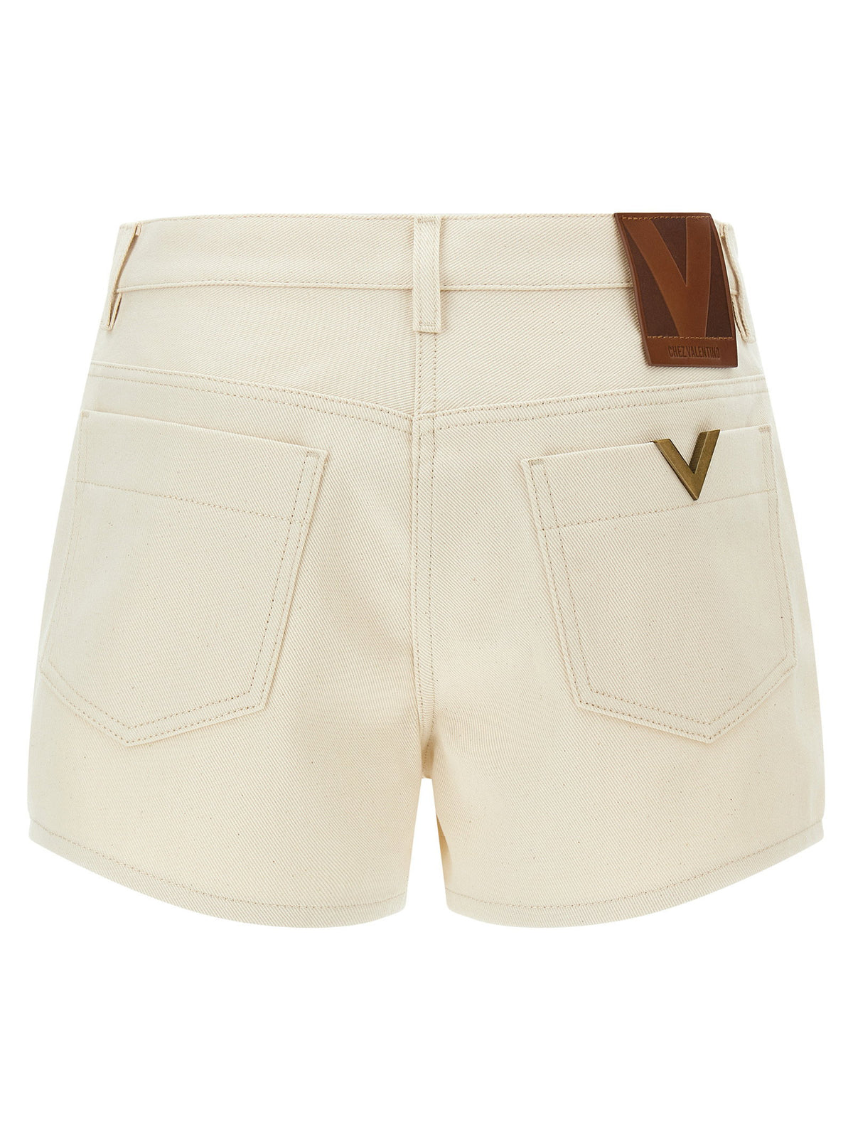Valentino Garavani Vgold Shorts Beige