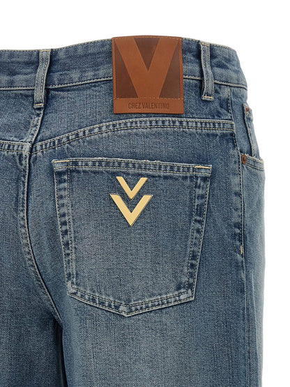 Valentino Garavani Vgold Jeans Blue