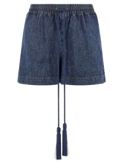 Valentino Garavani Vgold Shorts Blue