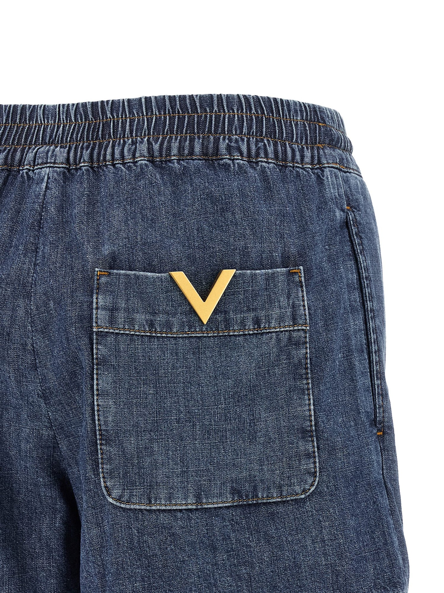 Valentino Garavani Vgold Shorts Blue