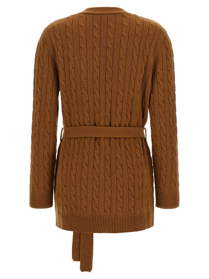 Valentino Garavani Vlogo Signature Cardigan Brown