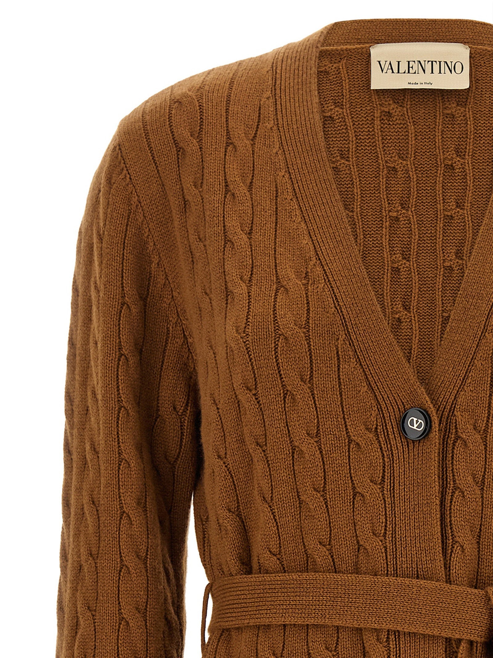 Valentino Garavani Vlogo Signature Cardigan Brown
