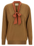 Valentino Garavani Lavallière Collar Sweater Brown