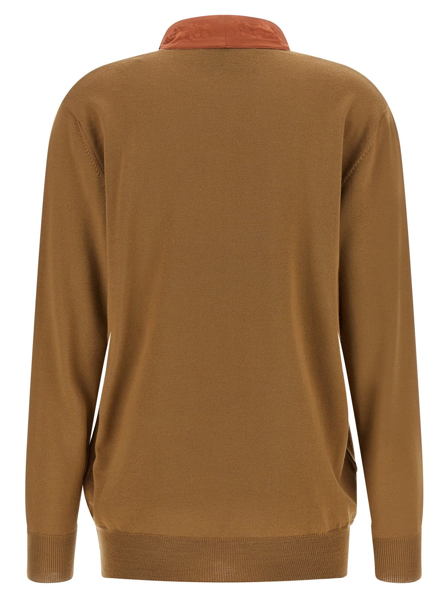Valentino Garavani Lavallière Collar Sweater Brown