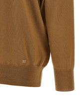 Valentino Garavani Lavallière Collar Sweater Brown