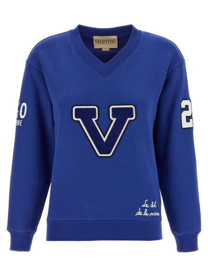 Valentino Garavani Chat De La Maison Sweatshirt Blue