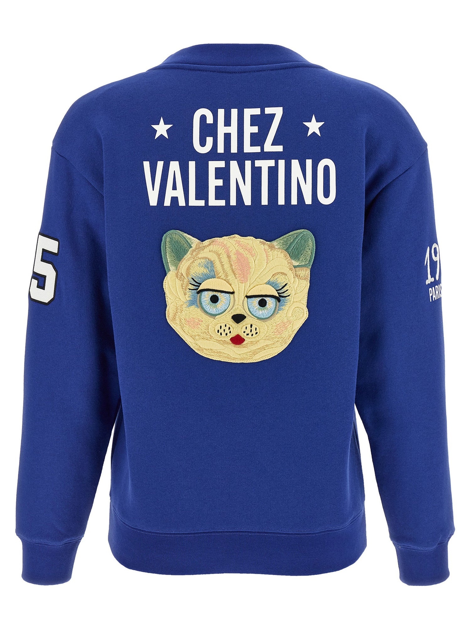 Valentino Garavani Chat De La Maison Sweatshirt Blue