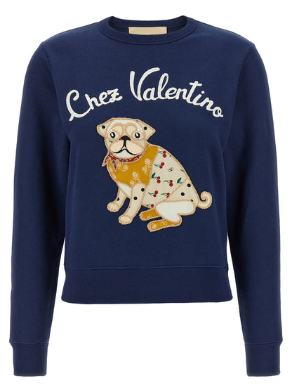 Valentino Garavani Chez Valentino Sweatshirt Blue