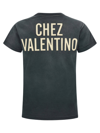 Valentino Garavani Panther Lady T-shirt Gray