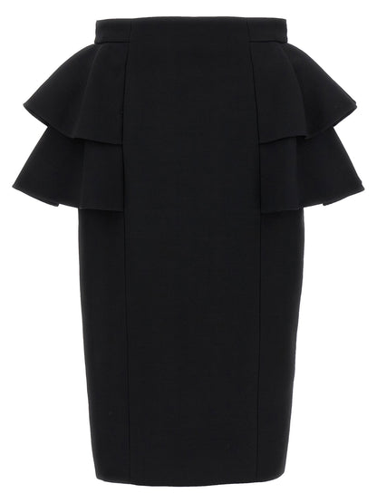 Valentino Garavani Crepe Couture Skirt Black