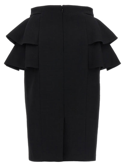 Valentino Garavani Crepe Couture Skirt Black
