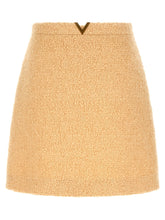 Valentino Garavani V Gold Skirt Beige