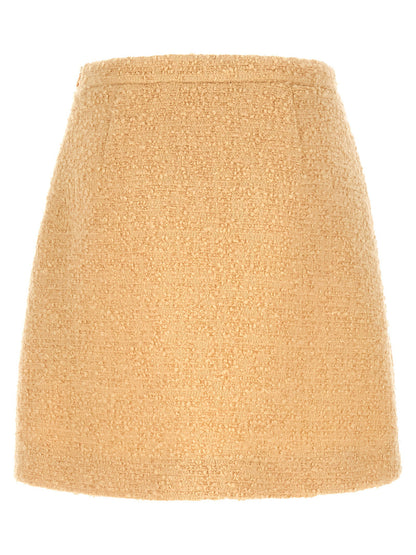 Valentino Garavani V Gold Skirt Beige