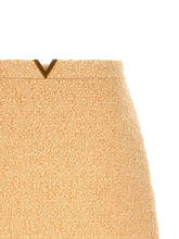 Valentino Garavani V Gold Skirt Beige