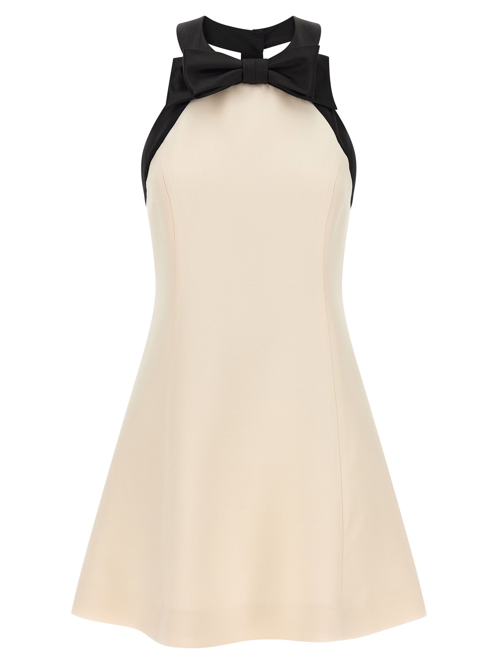 Valentino Garavani Crêpe Couture Dress White/black