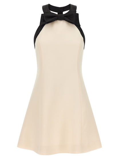 Valentino Garavani Crêpe Couture Dress White/black