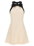 Valentino Garavani Crêpe Couture Dress White/black