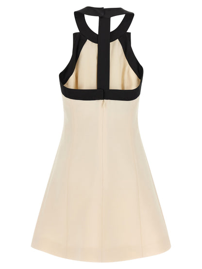 Valentino Garavani Crêpe Couture Dress White/black