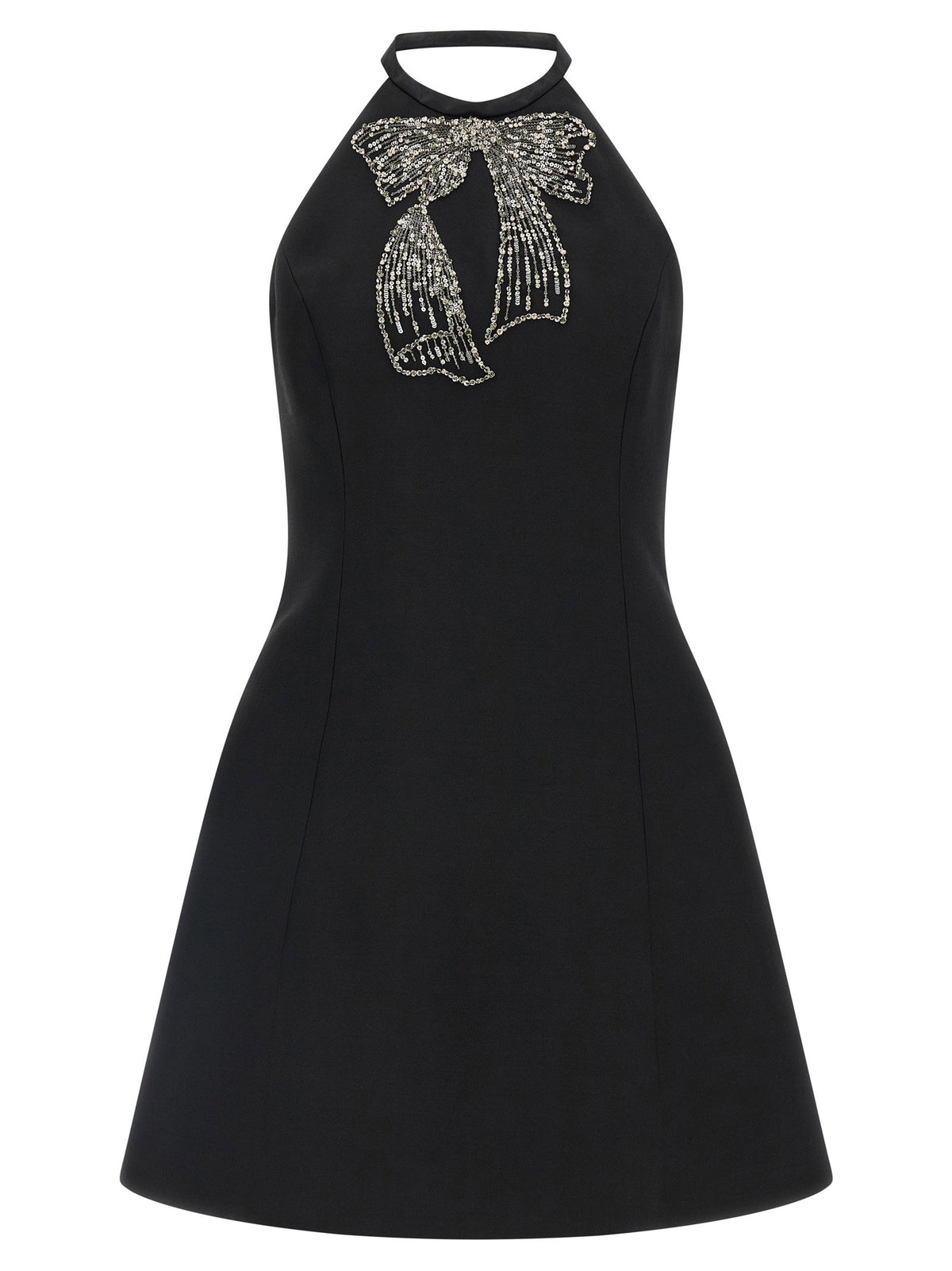 Valentino Garavani Dress With Front Embroidery Black