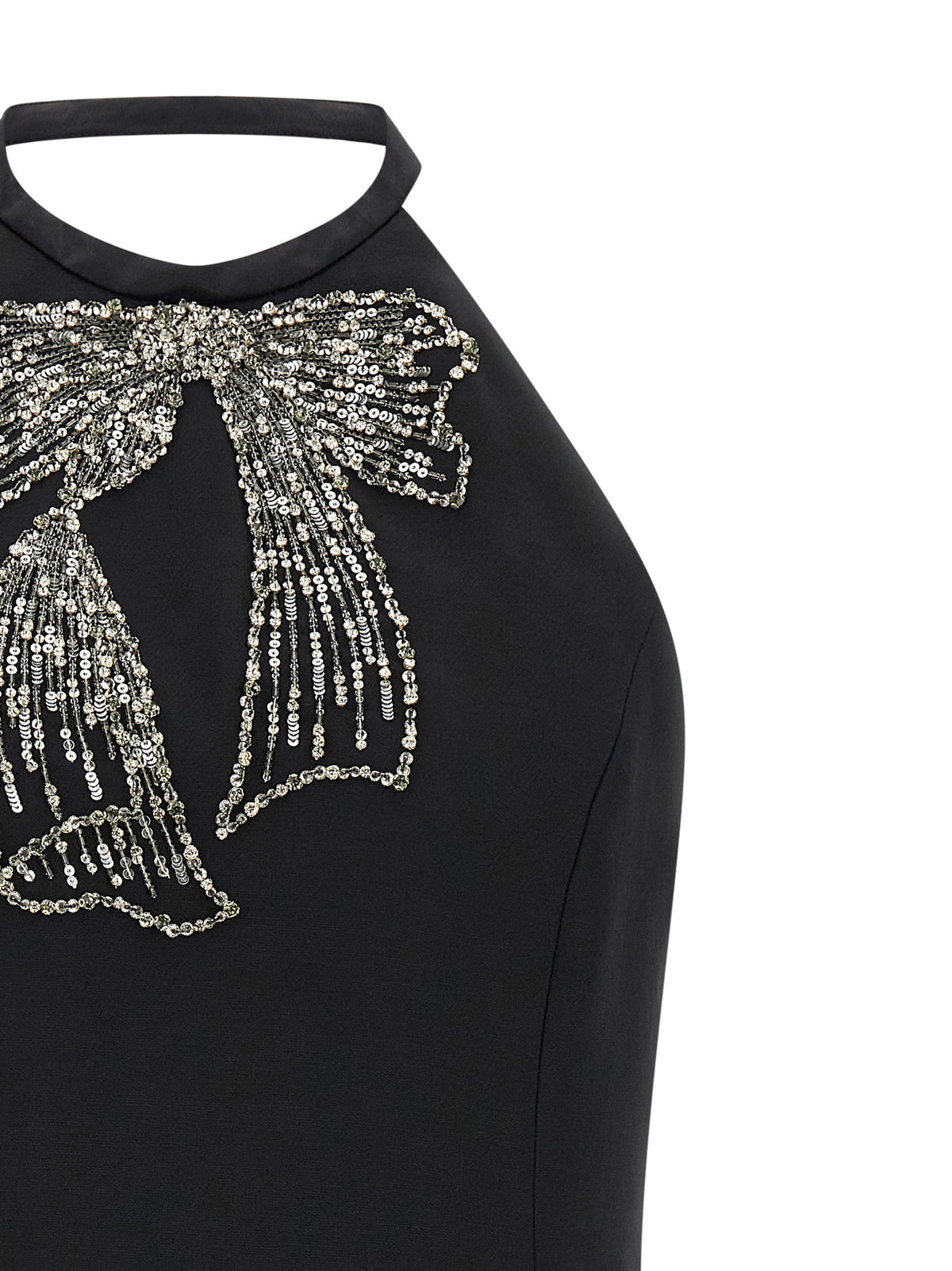 Valentino Garavani Dress With Front Embroidery Black