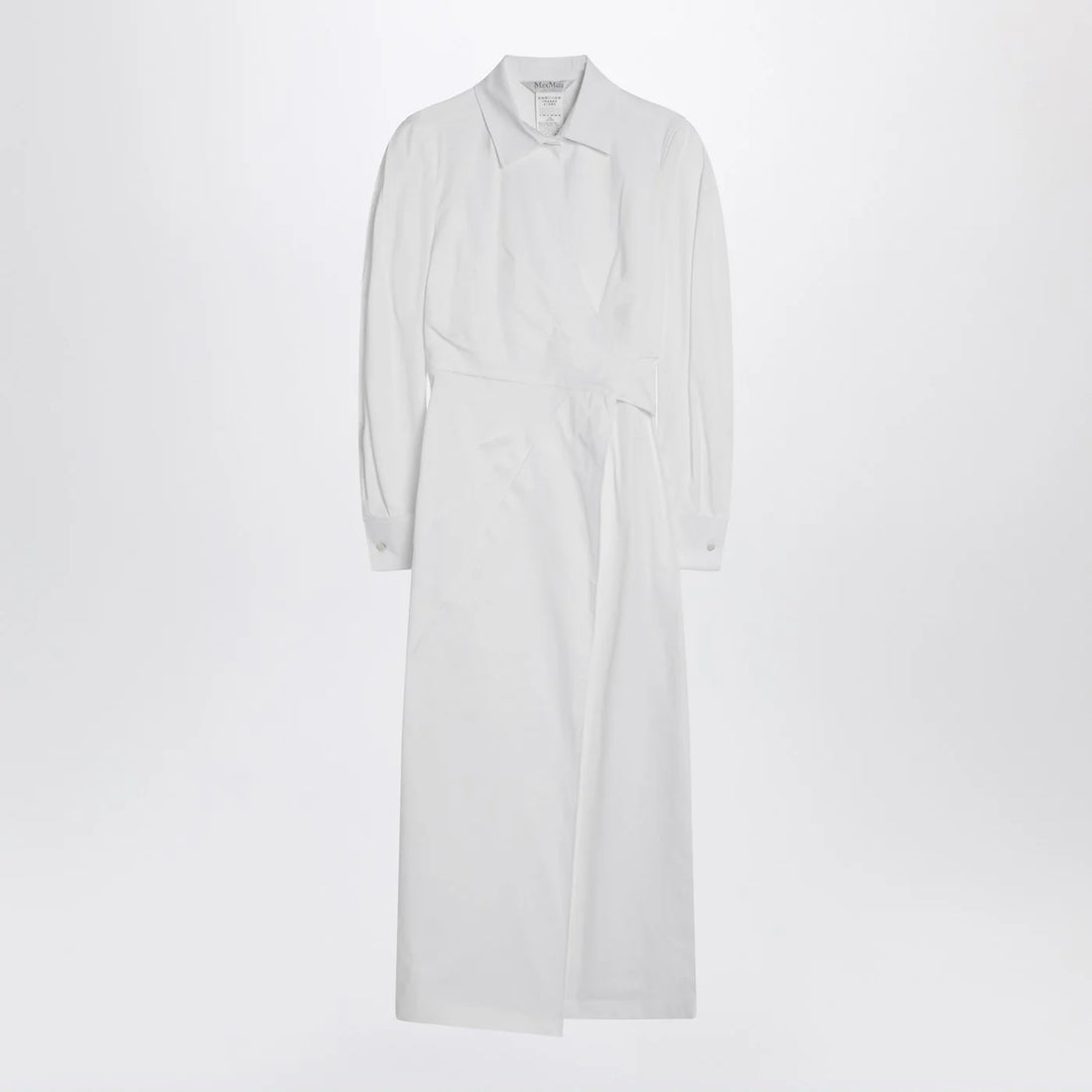 Max Mara White Shirt Dress In Cotton Twill