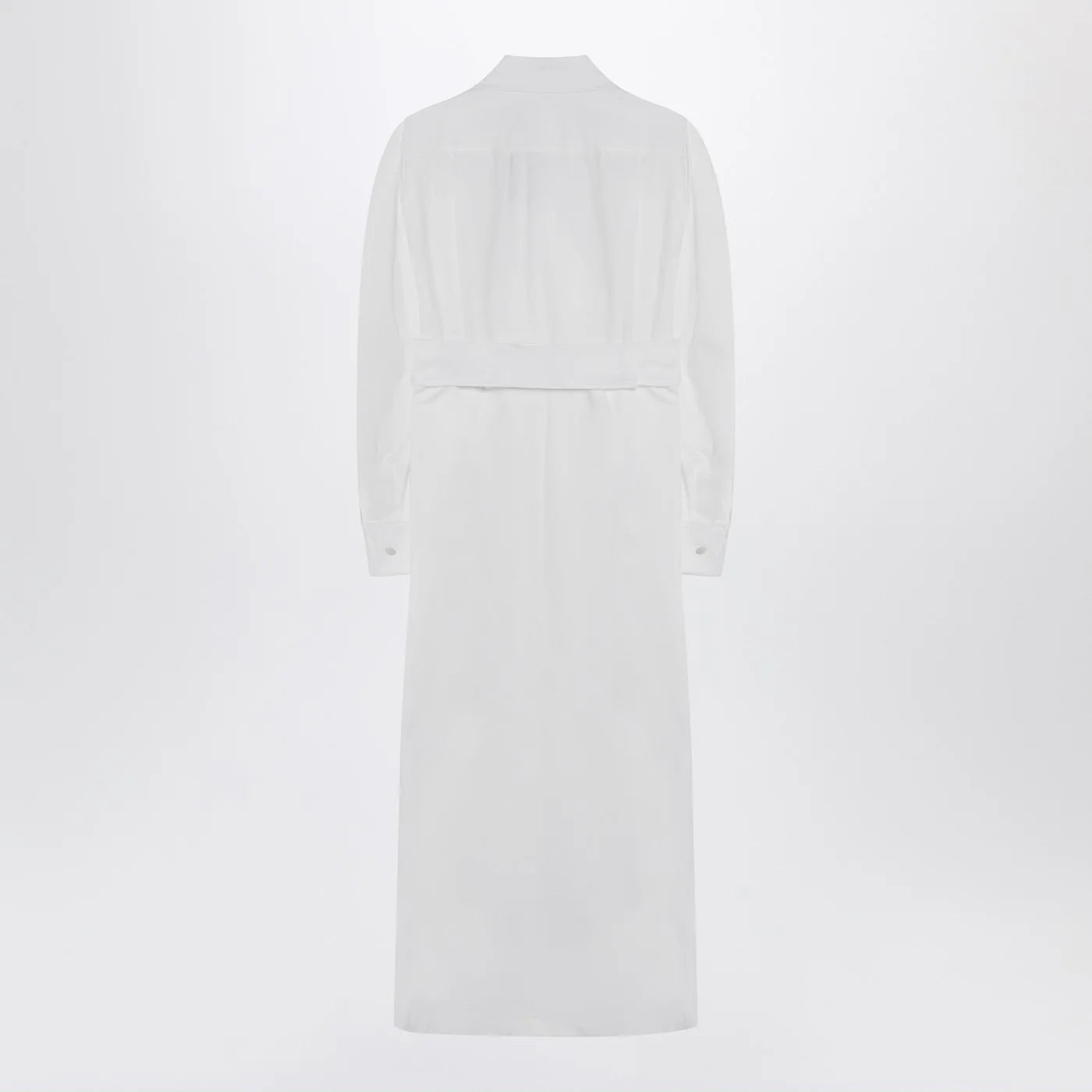 Max Mara White Shirt Dress In Cotton Twill