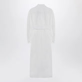 Max Mara White Shirt Dress In Cotton Twill