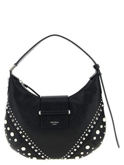 Jimmy Choo Bar Hobo Shoulder Bag White