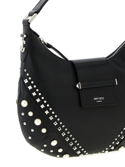 Jimmy Choo Bar Hobo Shoulder Bag White