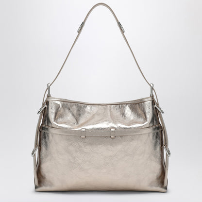 Givenchy Voyou Medium Laminated Leather Shoulder Bag Metal