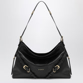 Givenchy Voyou Medium Black Leather Shoulder Bag Black