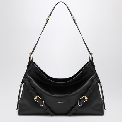 Givenchy Voyou Medium Black Leather Shoulder Bag Black