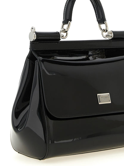 Dolce &amp; Gabbana Sicily Large Handbag Black  