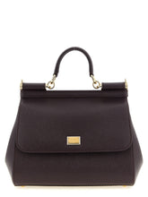 Dolce & Gabbana Sicily Grande Dauphine Leather Handbag Bordeaux