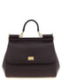 Dolce & Gabbana Sicily Grande Dauphine Leather Handbag Bordeaux