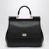 Dolce & Gabbana Large Hammered Leather Sicily Handbag Black