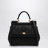 Dolce & Gabbana Sicily Medium Black Embroidered Leather Handbag Black