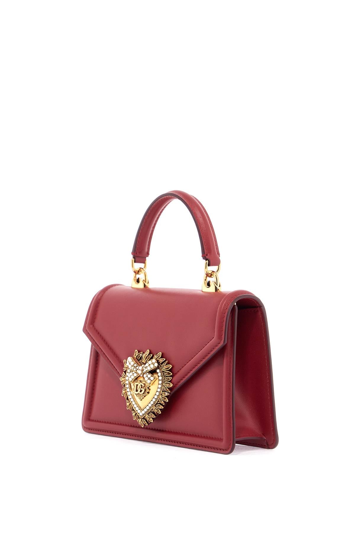 Red poppy Handbag with heart motif