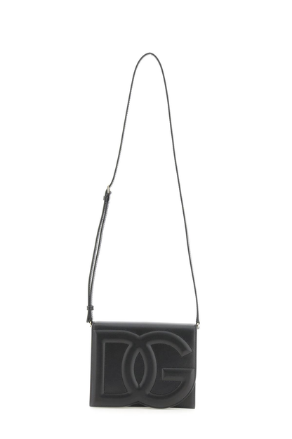 DG Logo Leather Crossbody Bag