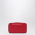 Dolce & Gabbana Red Leather Shoulder Bag with Logo Flap Red
