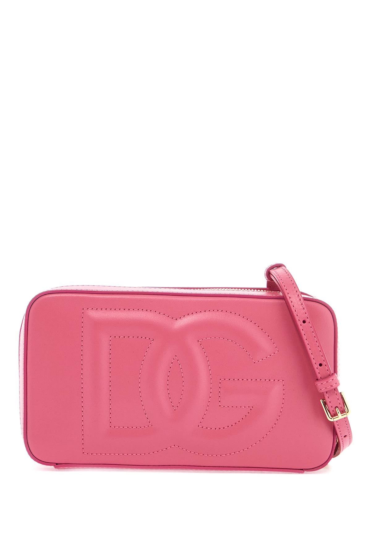 Dolce &amp; Gabbana Pink calfskin shoulder bag with adjustable strap