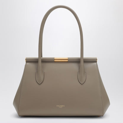 Dolce &amp; Gabbana Marlene leather top-handle handbag taupe Brown