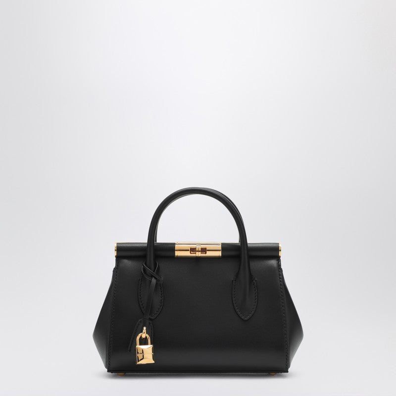 Dolce &amp; Gabbana Small Marlene Leather Top Handle Bag Black