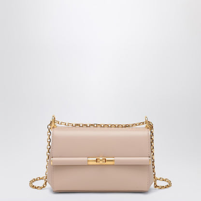 Dolce &amp; Gabbana Small Powder Pink Calf Leather Shoulder Bag Beige