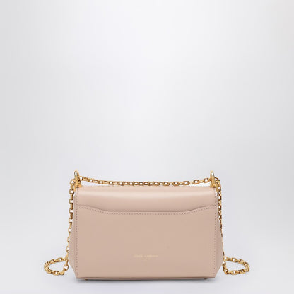 Dolce &amp; Gabbana Small Powder Pink Calf Leather Shoulder Bag Beige