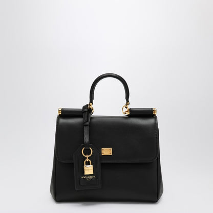 Dolce &amp; Gabbana My Sicily Small Shoulder Bag in Black Leather Black