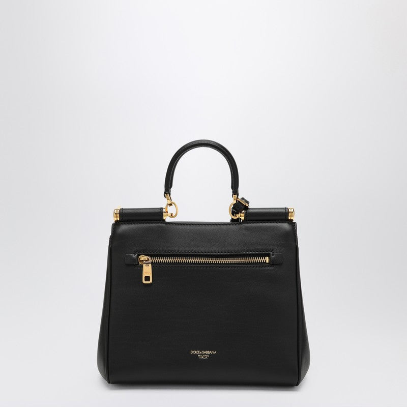 Dolce &amp; Gabbana My Sicily Small Shoulder Bag in Black Leather Black